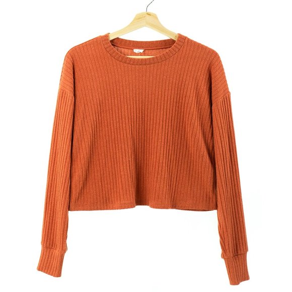 Wilfred - Orange Cropped Sweater Top - Picture 1 of 1
